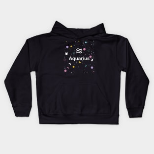 Aquarius zodiac sign Kids Hoodie